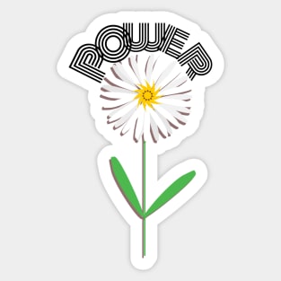 Daisies and bees, Flower Power! Sticker